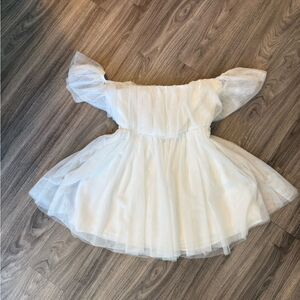 ShowMe YourMumu Have a Ball Babydoll Dress tulle white mini dress XL